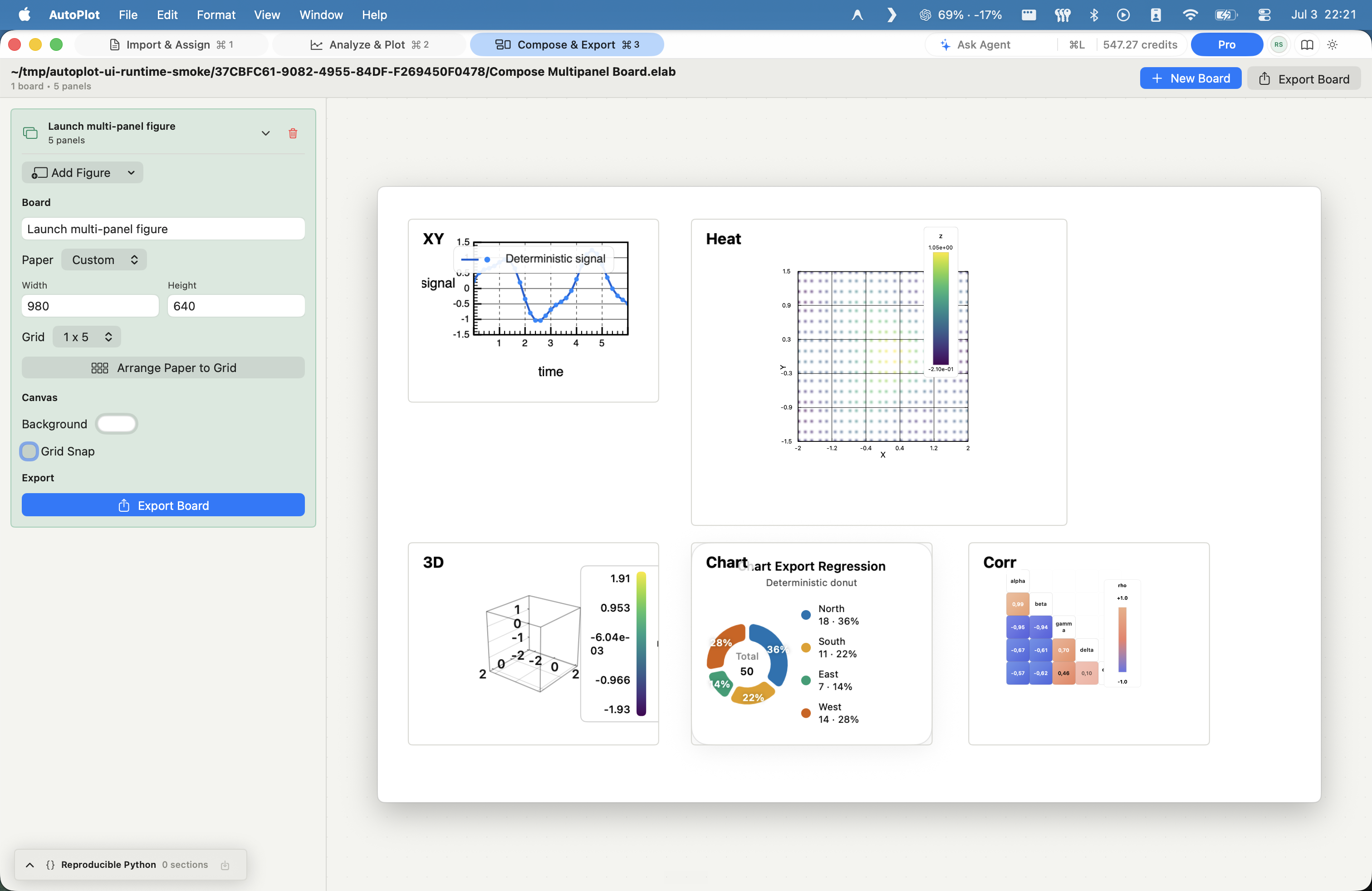 AutoPlot Compose boards for multi-panel figures screenshot